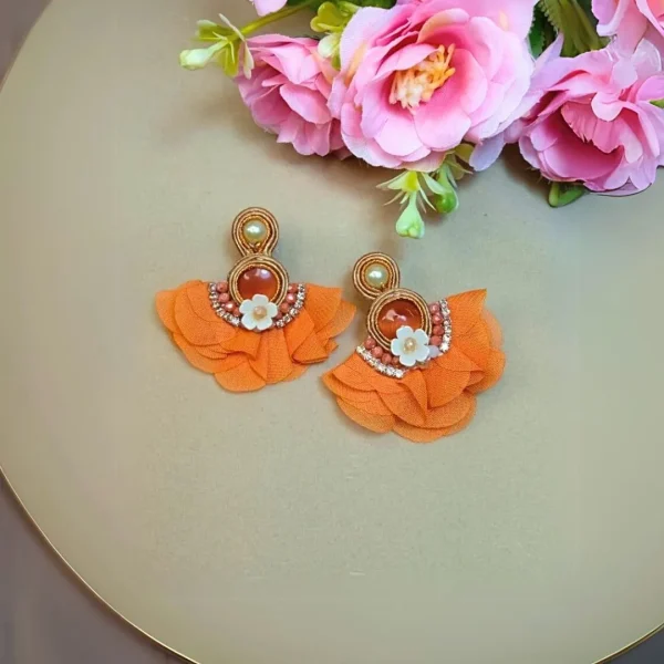 Aretes Elegancia Naranja