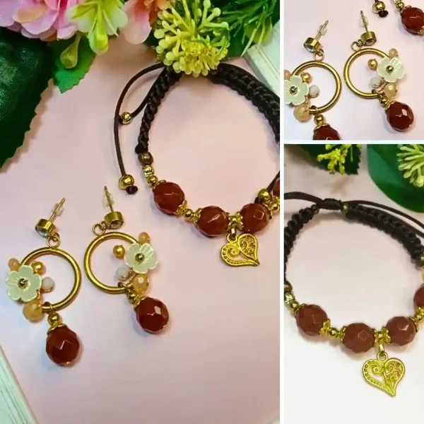 Set de aretes y pulsera Arlet